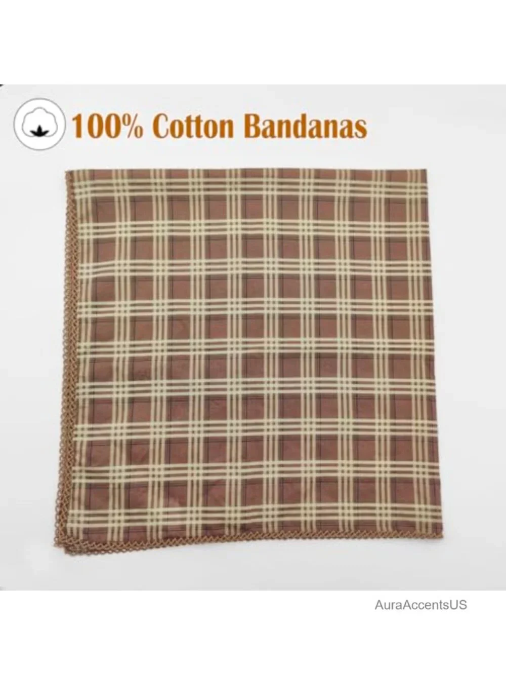 100% Cotton Large Bandana Head Wrap Scarf 28x28 Multi-Use Hair Scarf